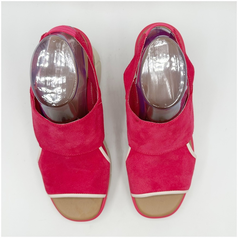 Sorel Joanie III Women's Fuchsia Suede Wedge Platform Sandals Size 10 - Picture 4 of 11